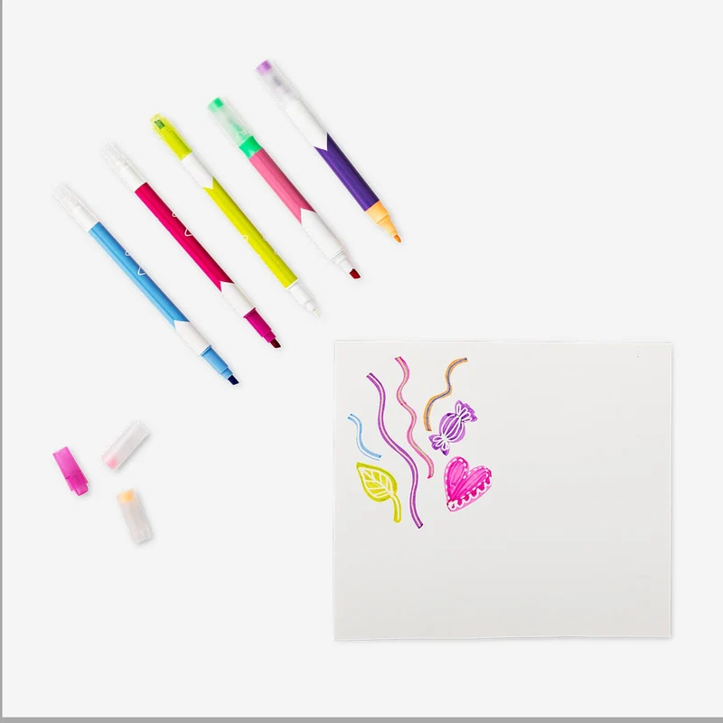 Dual-tip markers with colour changing effect - 12 pcs
