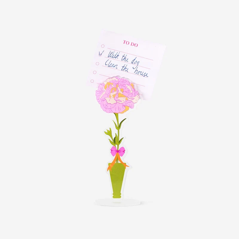 Flower shaped memo holder