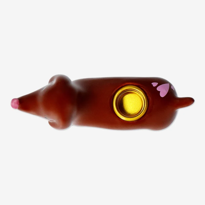 Sausage dog candle holder