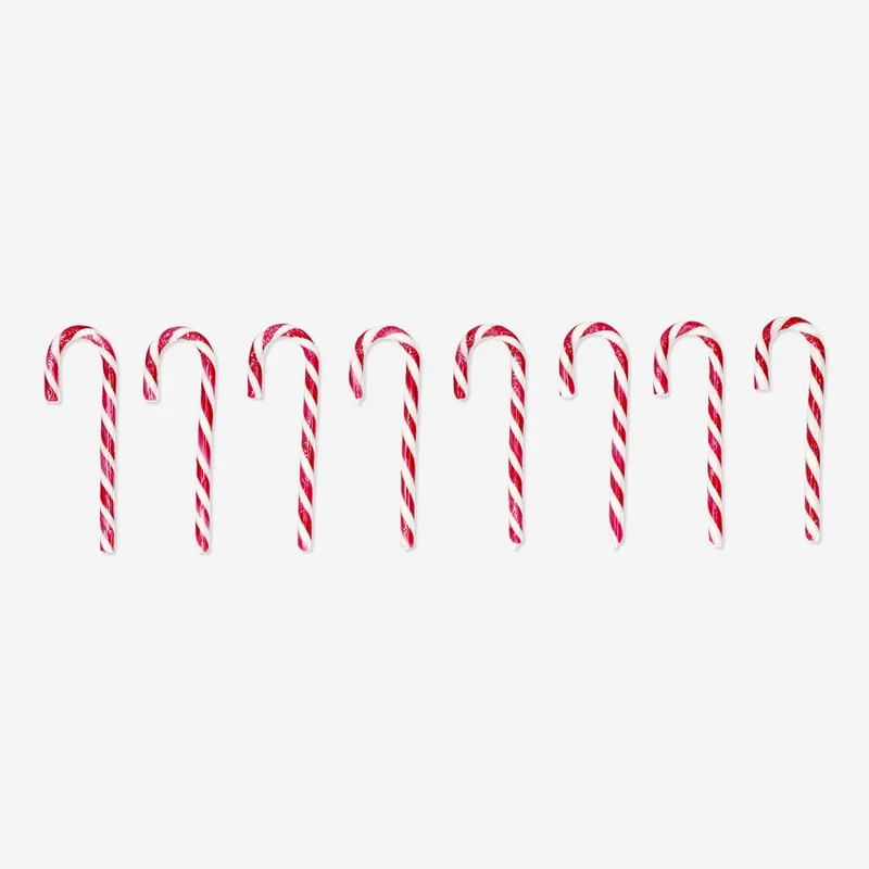 Candy canes with peppermint flavour - 8 pcs