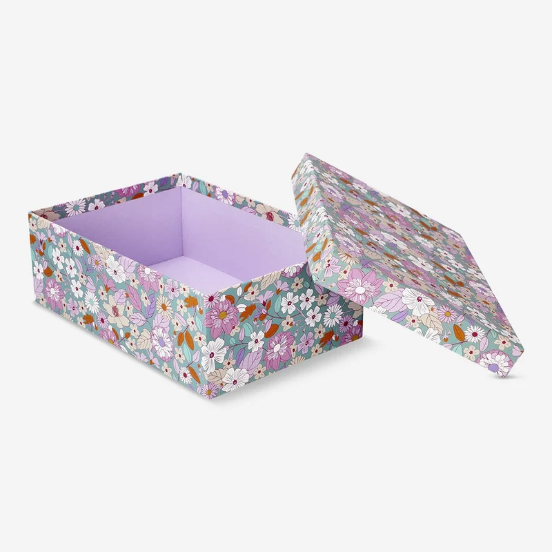 Floral paper storage box - Large