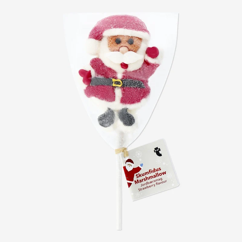 Marshmallow Santa on a stick - Strawberry flavour