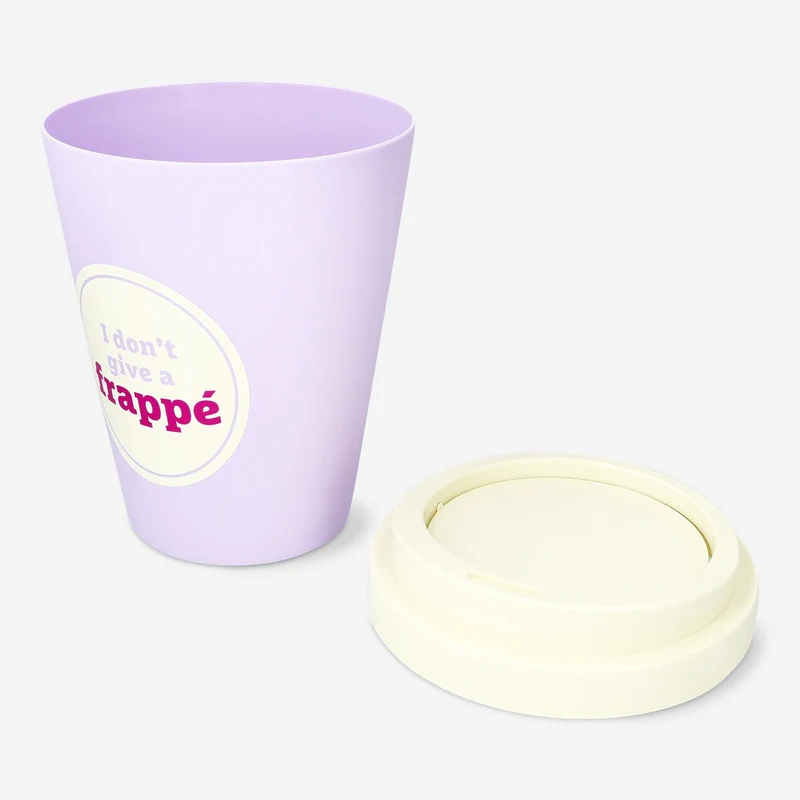 Coffee mug shaped push bin
