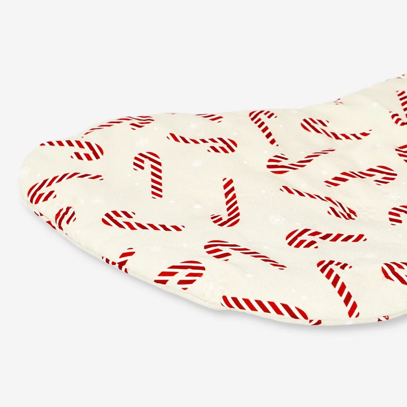 Quilted Christmas stocking with candy canes