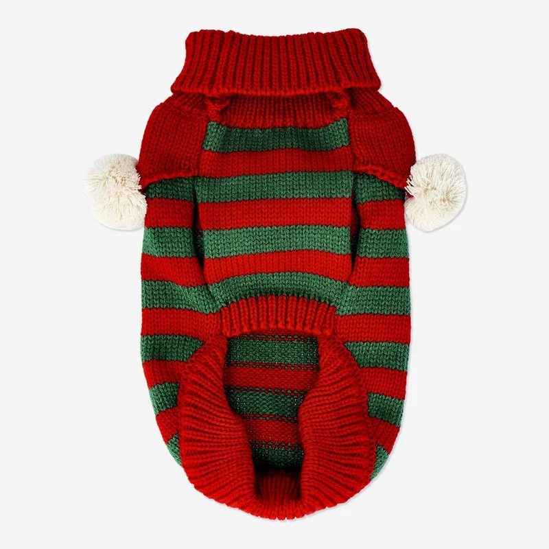 Multi-coloured Christmas sweater for a dog