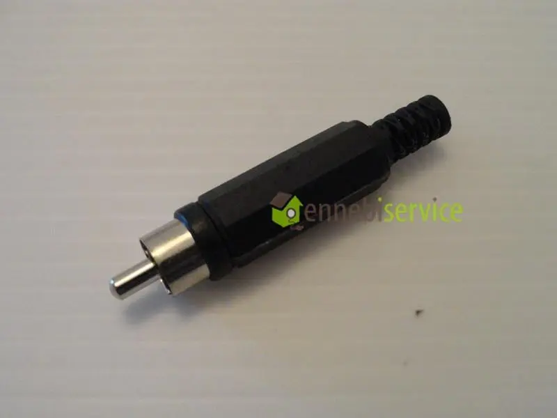 Spina rca plastica nera Universale