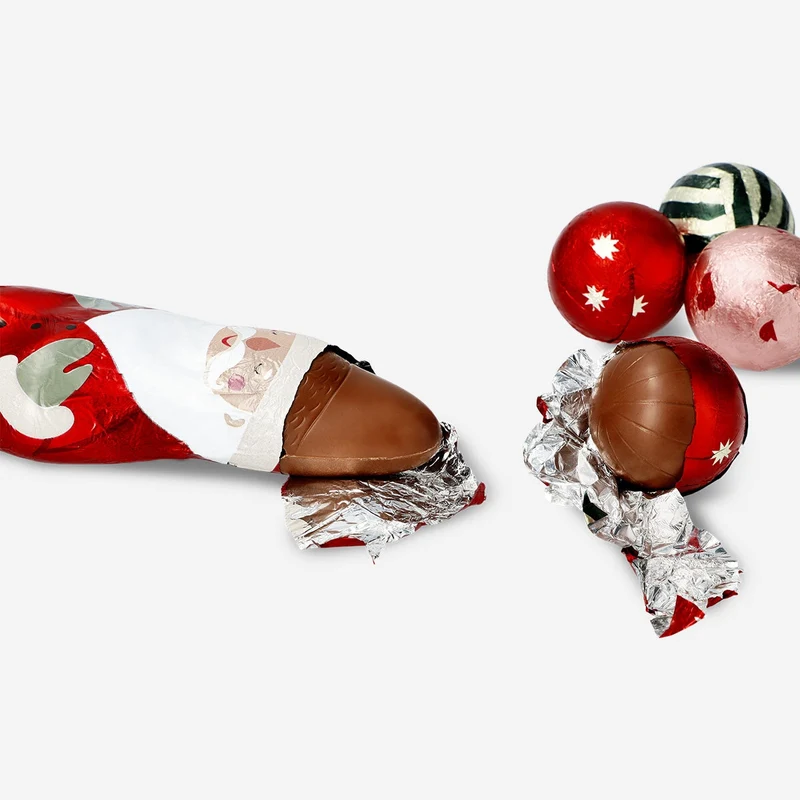 Christmas chocolates in bag