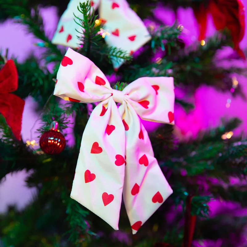 Decorative bows with hearts - 2 pcs