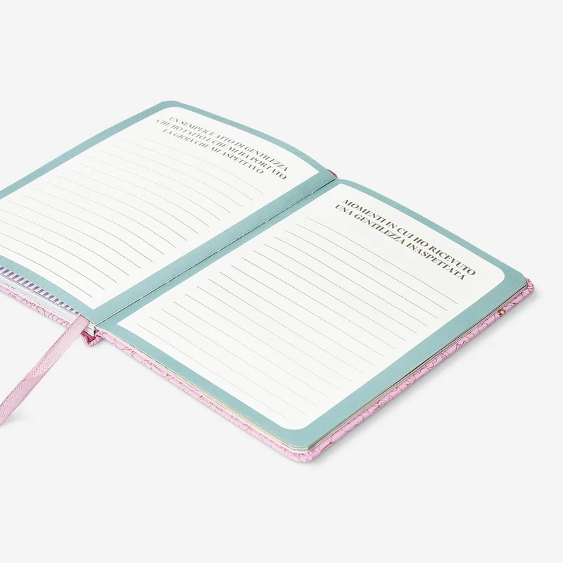 Pink personal planner in Italian