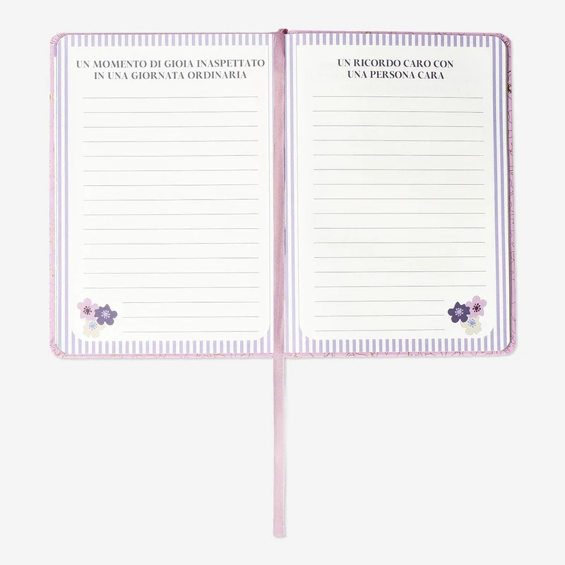 Pink personal planner in Italian