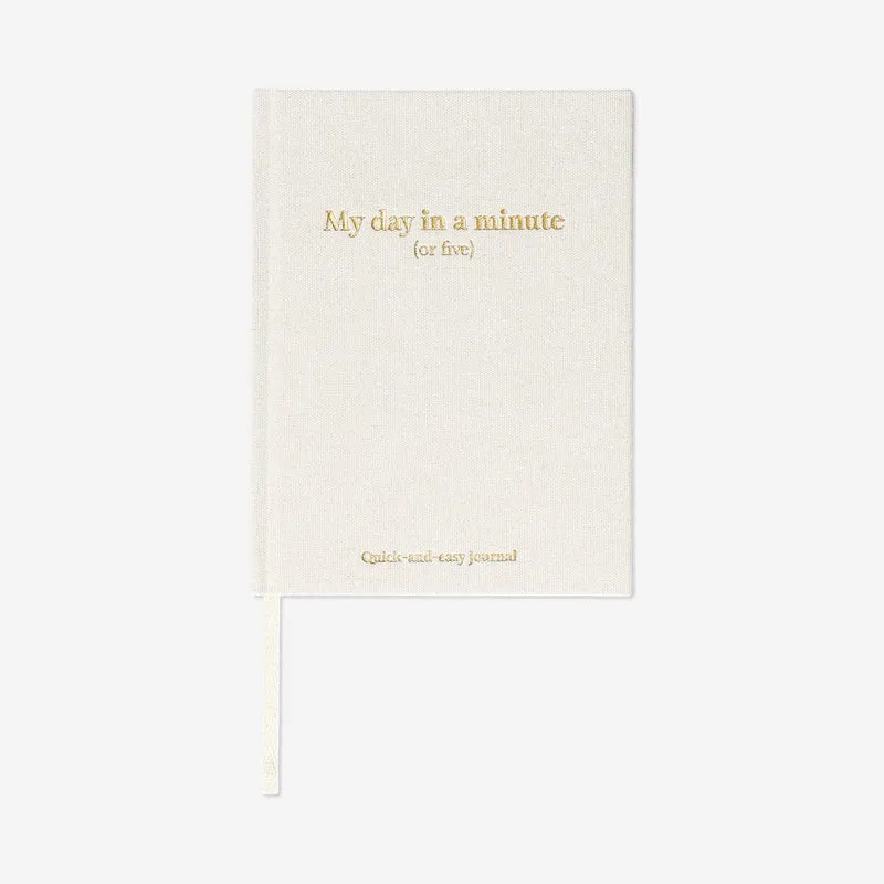 5 minute journal with linen cover - English