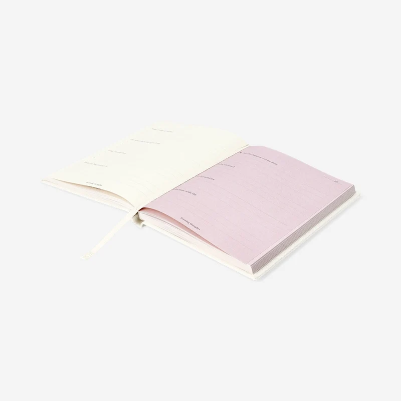 5 minute journal with linen cover - English
