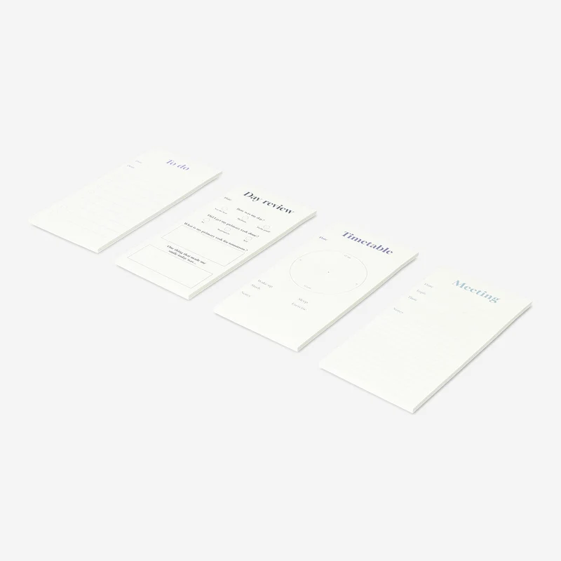 Planner Pads in English - 4 pcs