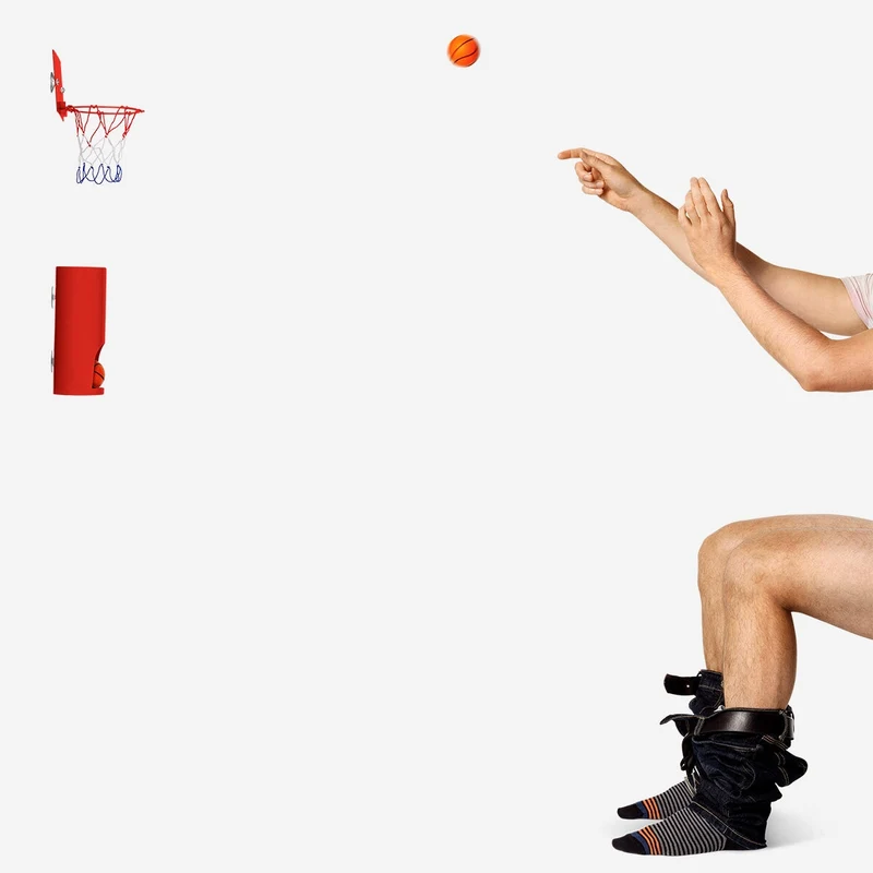 Toilet basketball set