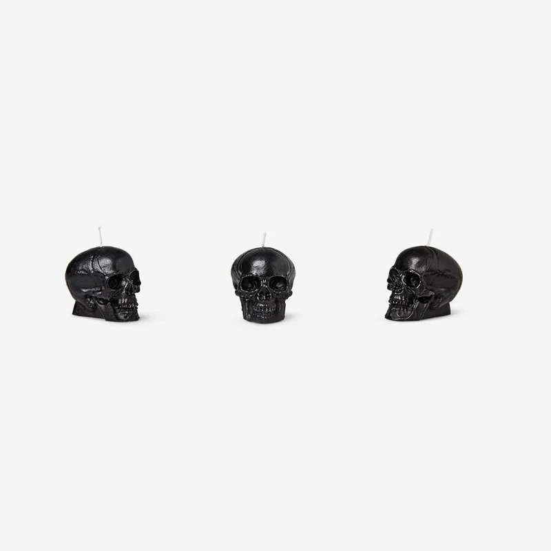 Skull shaped tealight candles - 3 pcs