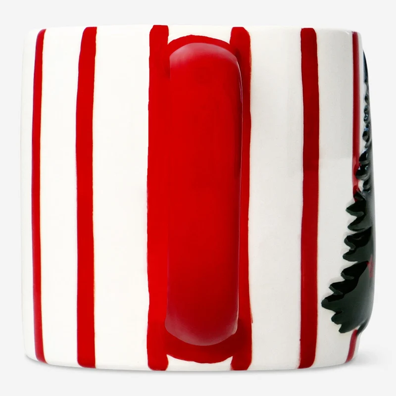 Striped mug with Christmas tree - 400 ml