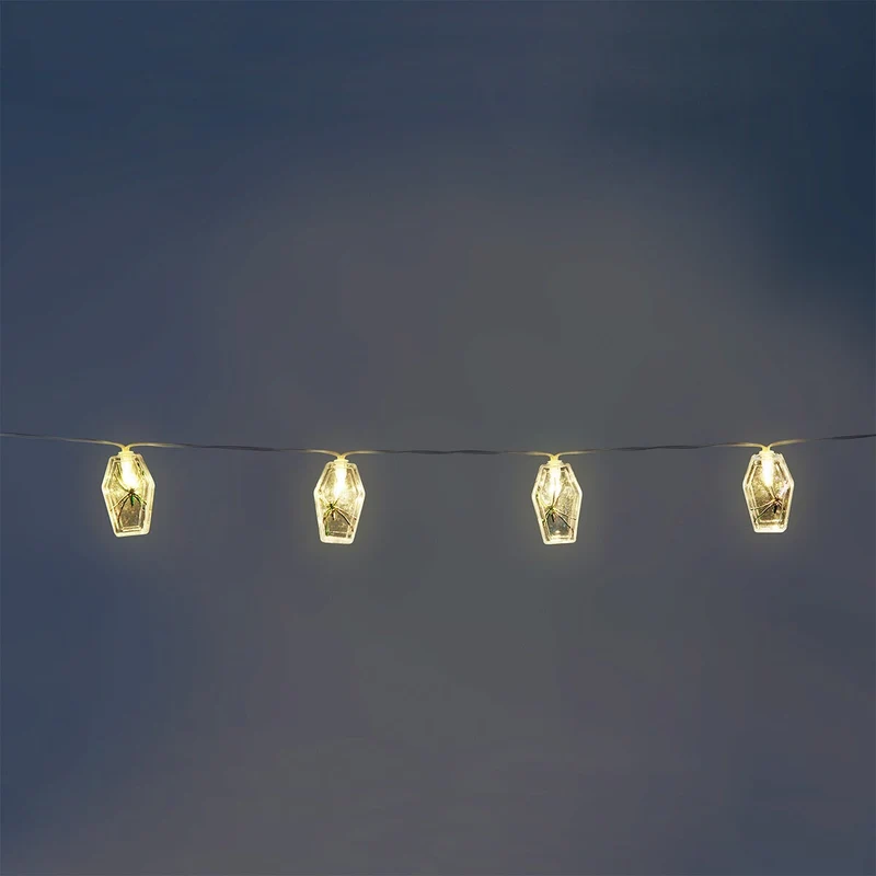String Lights with Coffins and Spiders - 275 cm