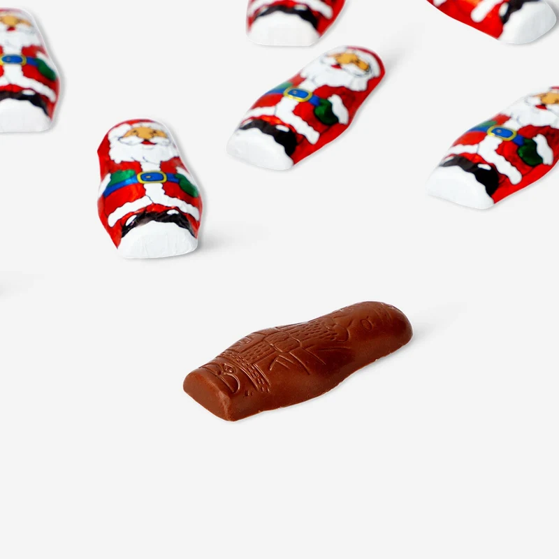 Milk chocolate santas