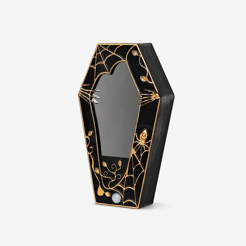 Haunted skeleton mirror with sound effect