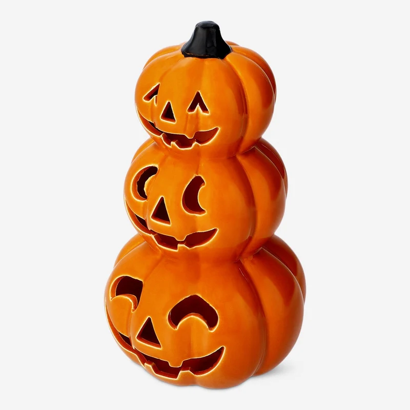 Orange luminous pumpkins