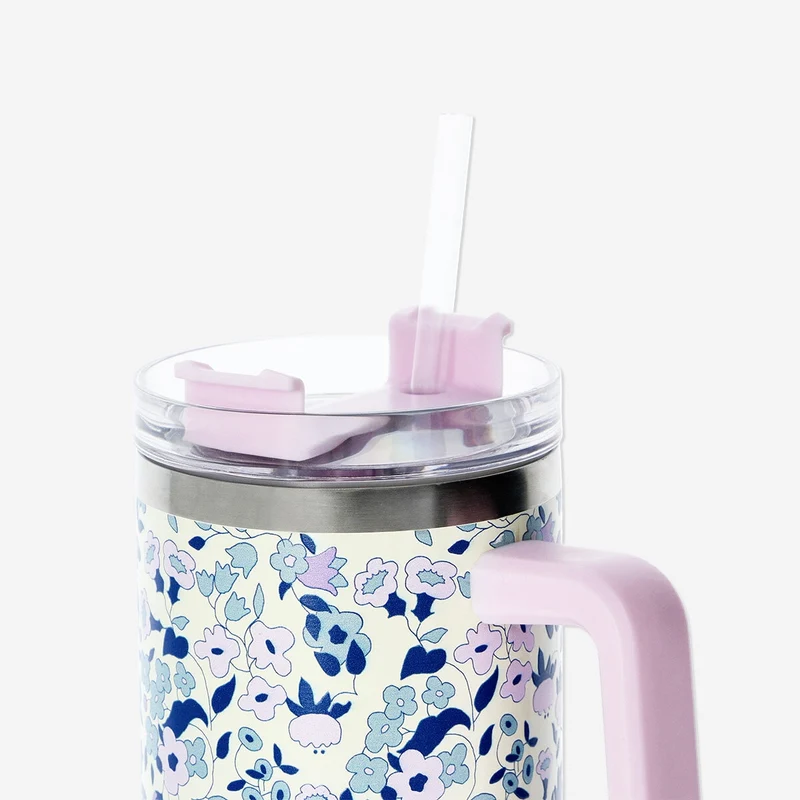 Tumbler with lid and straw. 1.2 L