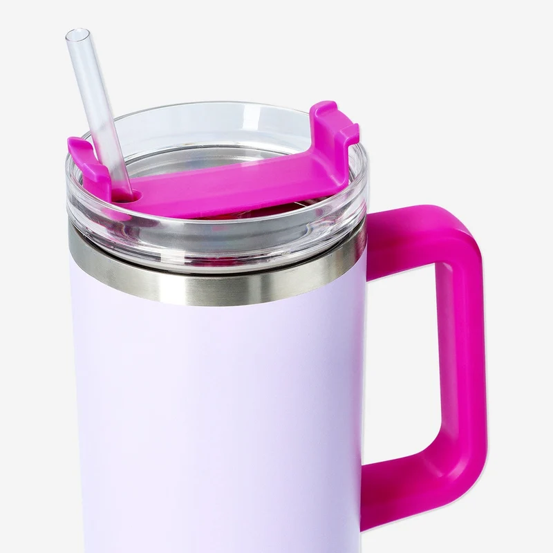 Tumbler with lid and straw. 1.2 L