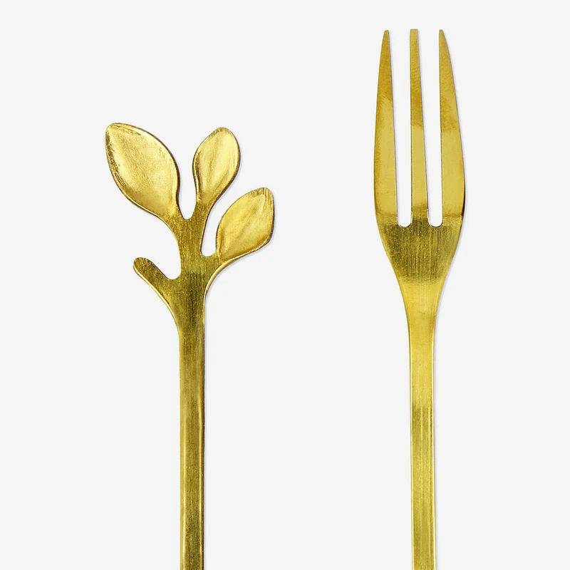 Snack Forks with Leaves - 2 pcs
