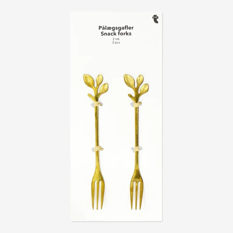 Snack Forks with Leaves - 2 pcs