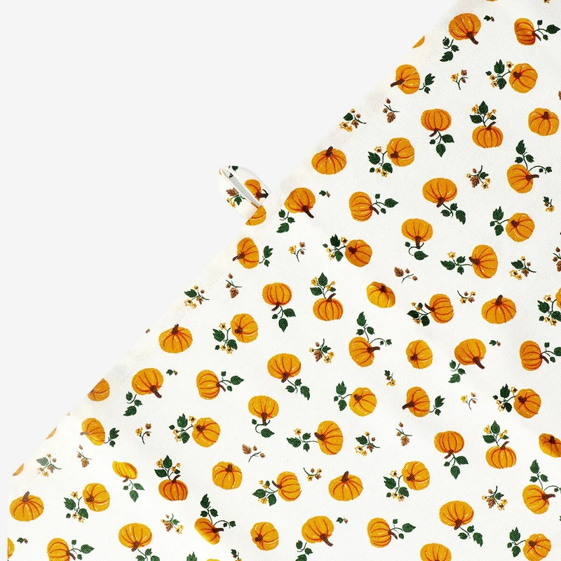 Tea towel with pumpkins