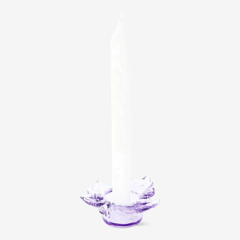 Purple Leaf-Shaped Tealight Holder