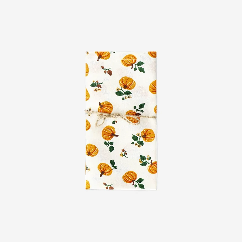 Fabric napkins with pumpkins - 2 pcs