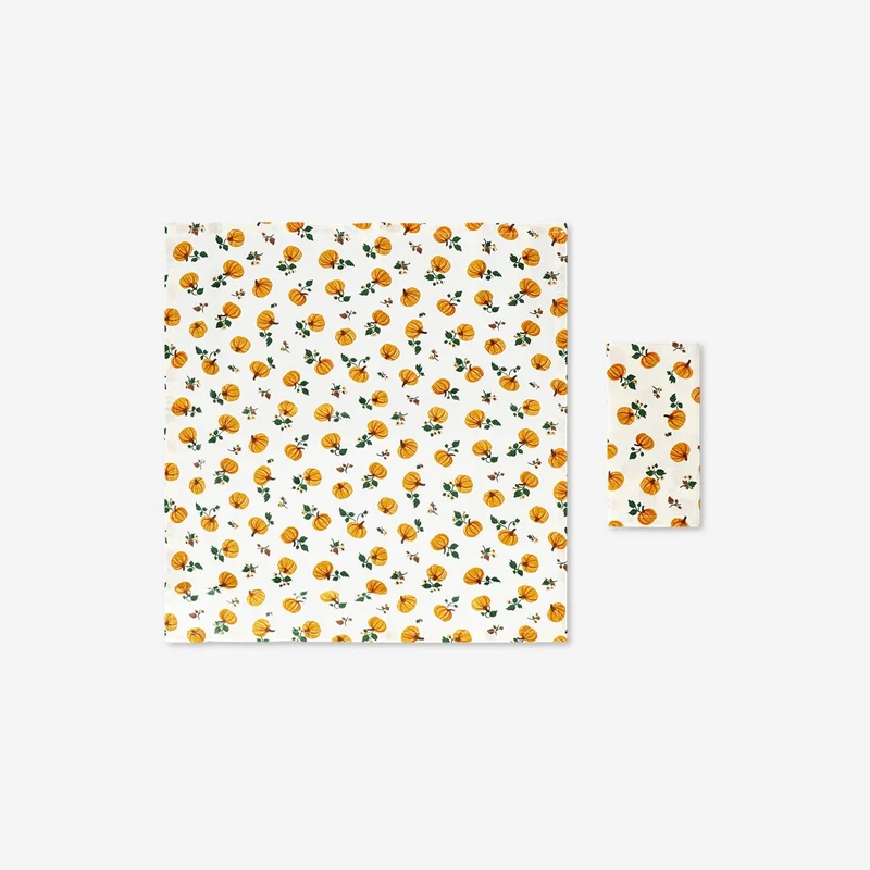 Fabric napkins with pumpkins - 2 pcs