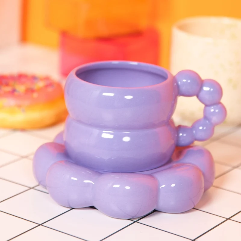 Bubble mug with saucer. 350 ml