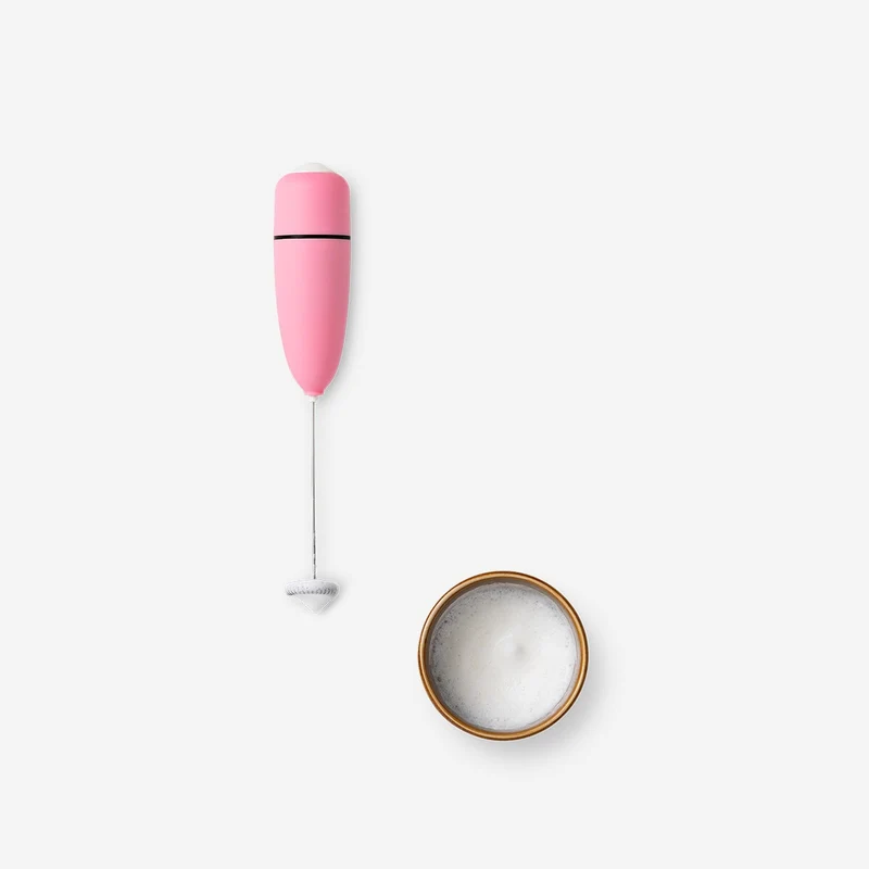 Pink milk foamer