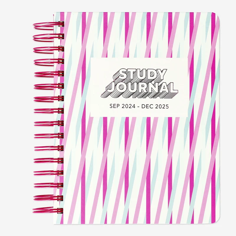 Striped study planner. English