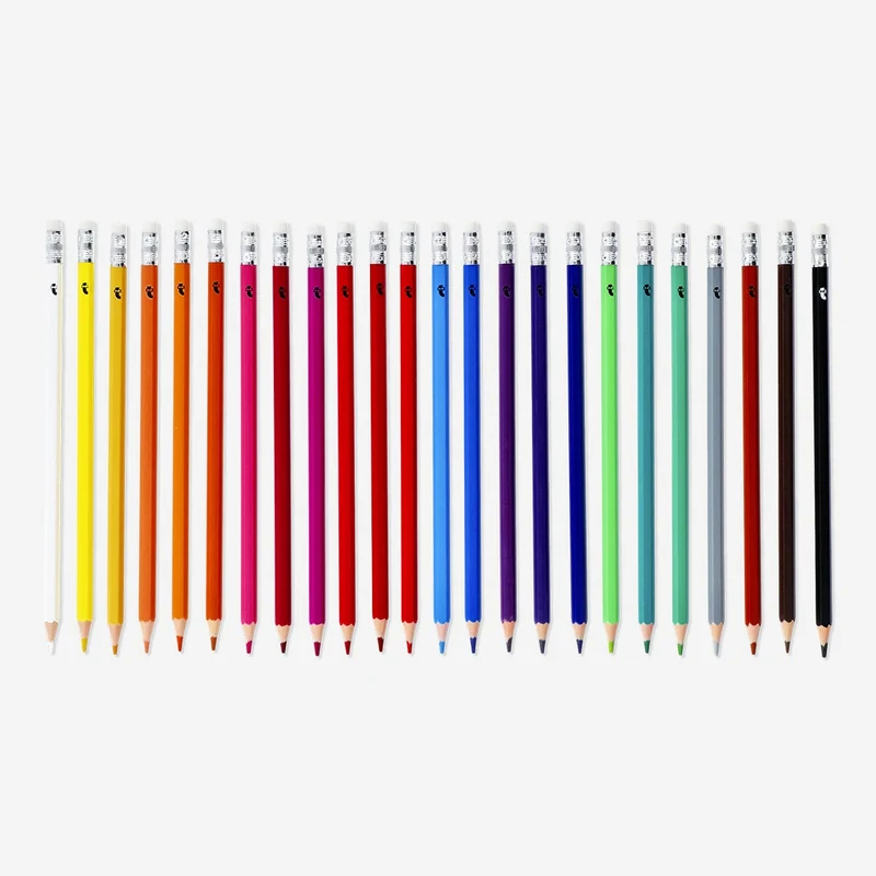Erasable coloured pencils. 24 pcs