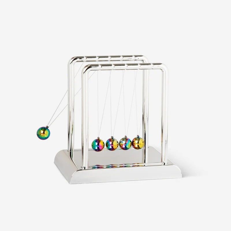Silver Newton's cradle