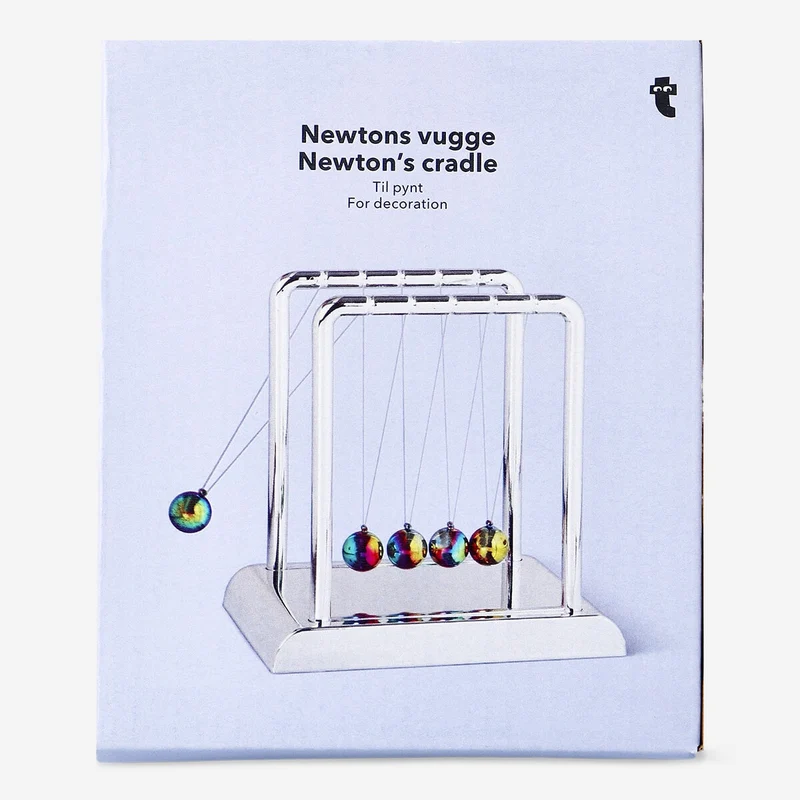 Silver Newton's cradle