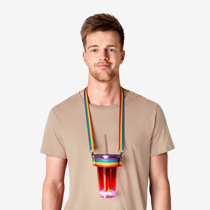Portable cup with light
