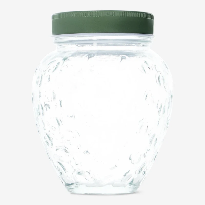 Strawberry glass jar. 500 ml