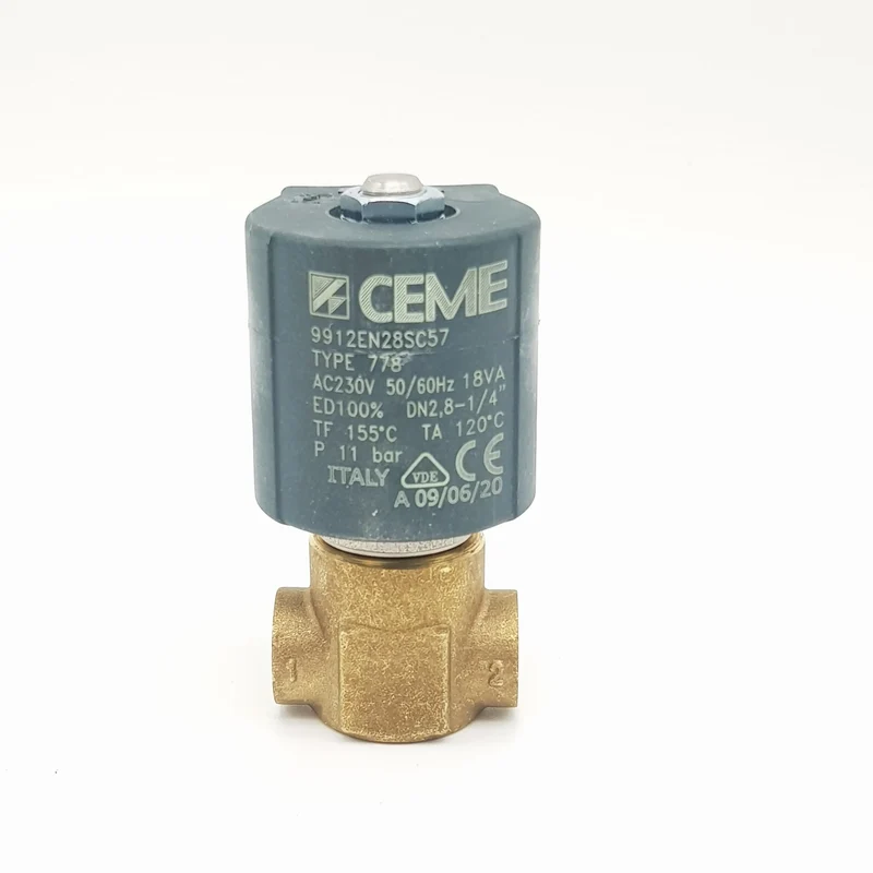 Elettrovalvola bobina gigante attacco femmina femmina in linea 12w 220v professionale Ceme