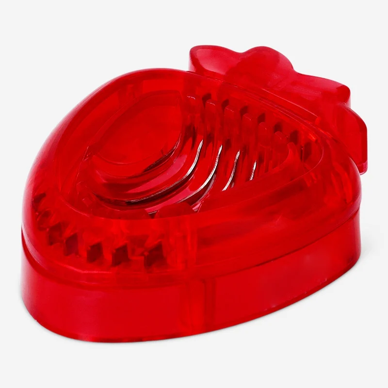 Strawberry shaped fruit slicer