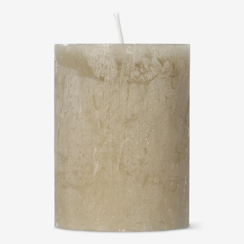 Brown Rustic Pillar Candle - 8 cm