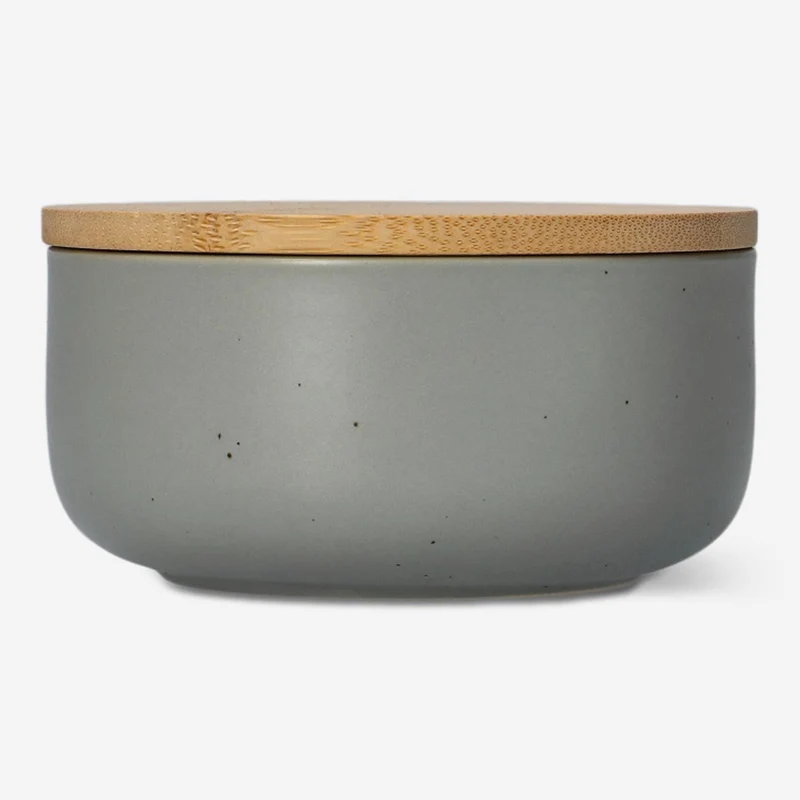 Grey stoneware storage jar - 5 cm