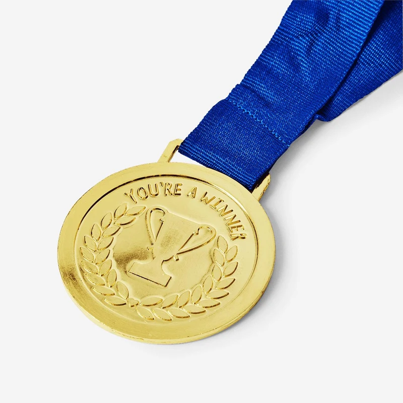 Gold Medal with Blue Ribbon