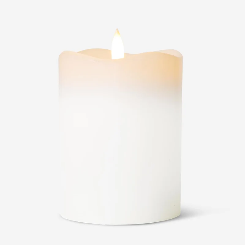 White LED pillar candle - 10 cm