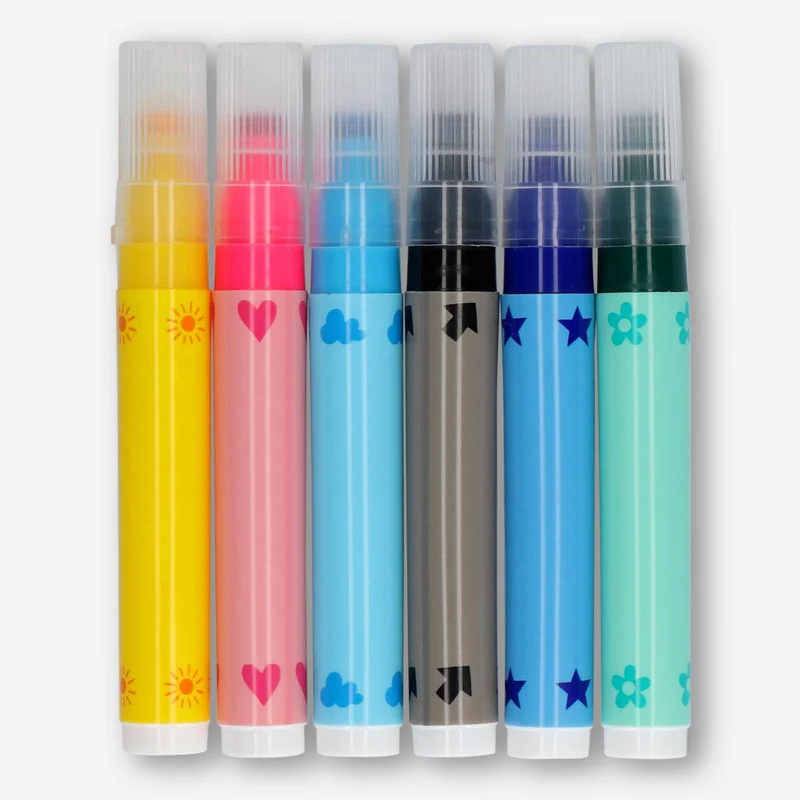 Markers with Stamps - 6 pcs