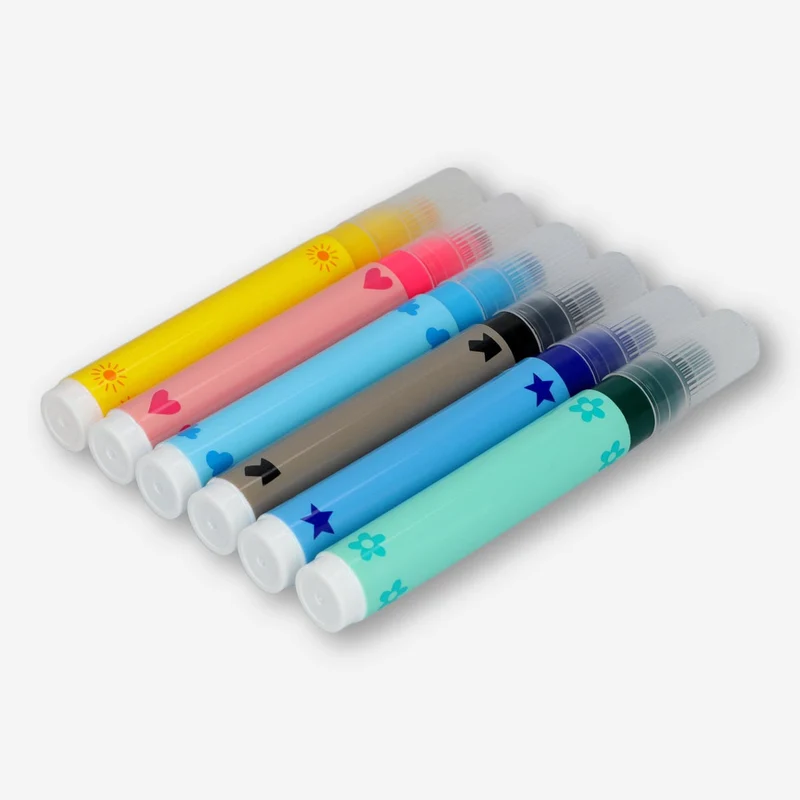 Markers with Stamps - 6 pcs