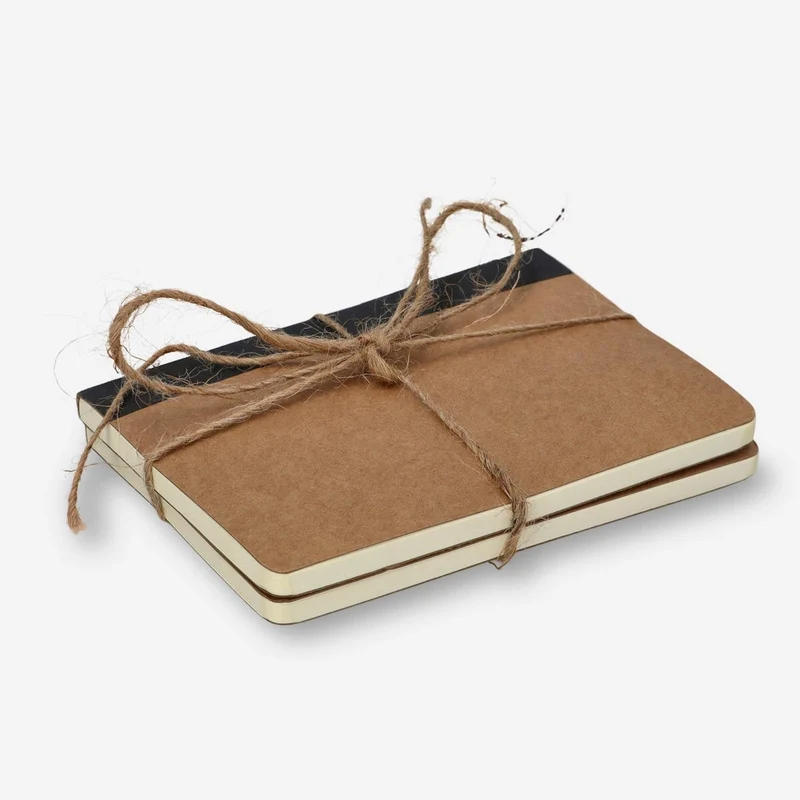 Brown notebooks with Blank Pages - 2 pcs