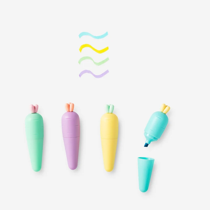 Carrot highlighters - 4 pcs